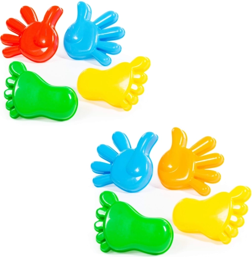 Set pentru copii pentru nisip POLESIE – lopățică, greblă, sită și formă (4 piese)
