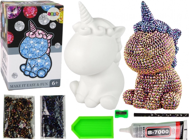 Set creativ Unicorn DIY Diamante Cristale colorate