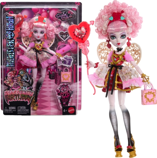 Monster High Cupid Asteria păpușă cu accesorii pentru aniversări înfricoșător de dulci