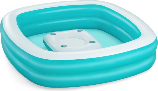 Piscina familială gonflabilă 218x218x48 Bestway cu măsuță plutitoare
