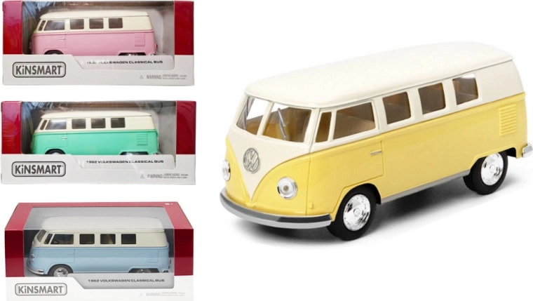 Volkswagen Bus clasic 1962 1:32 model metalic PULL-BACK