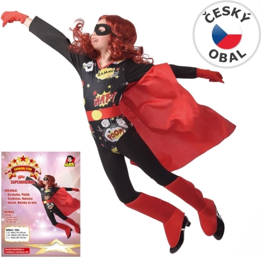Costum de carnaval de supereroină pentru fete, 110–120 cm
