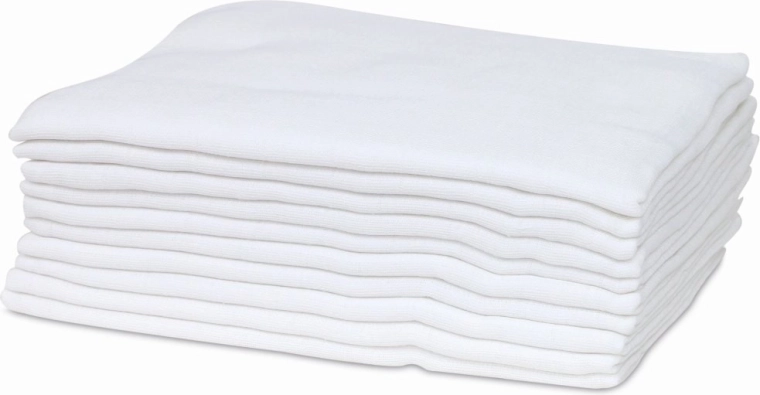 FreeON Bubaba scutece din pânză 80 × 80 cm albe (10 buc.)