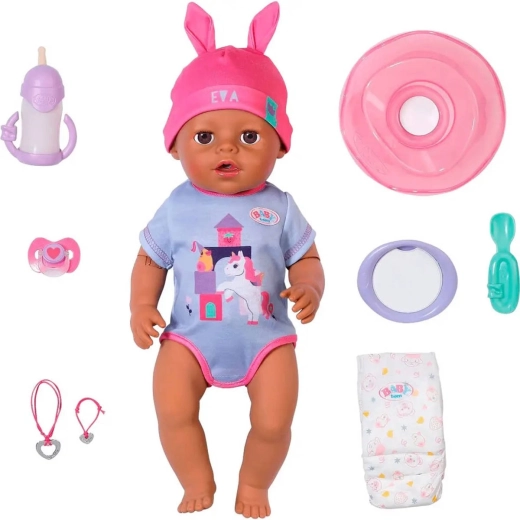 Păpușa BABY born Eva Click & Play 43 cm cu mână magică și accesorii