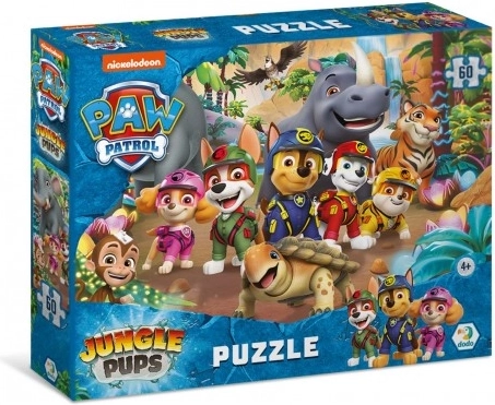 Puzzle Paw Patrol – junglă, 60 piese
