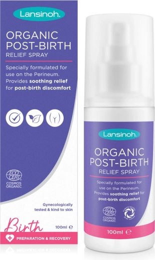 Lansinoh spray organic calmant pentru perineu după naștere 100 ml