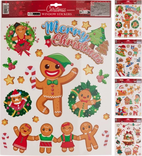 Decorațiune strălucitoare pentru fereastră din polipropilenă, mix de motive