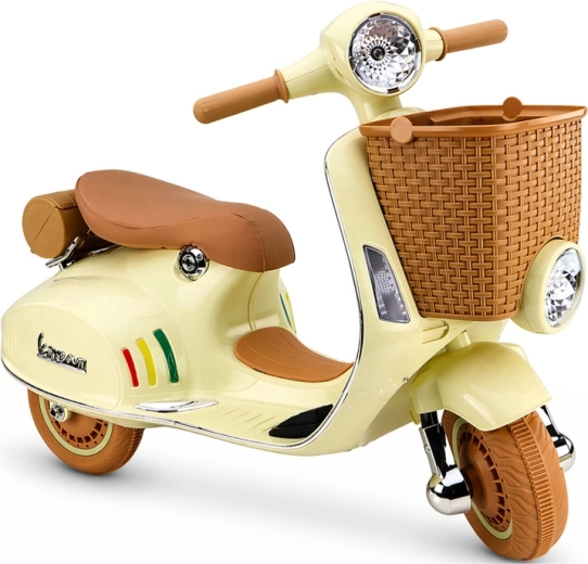 Trotinetă electrică pentru copii Vespa bej