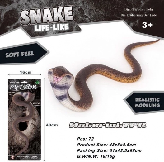 Șarpe cobră din cauciuc 48 cm