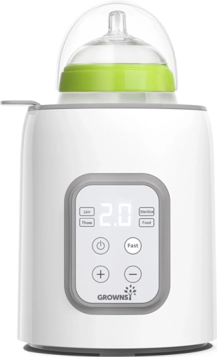 Încălzitor de biberoane GROWNSY 8‑în‑1 – gri