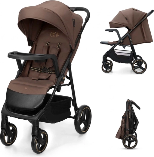 Cărucior sport Kinderkraft Trig 3 cu tăviță (tray) velvet mocca