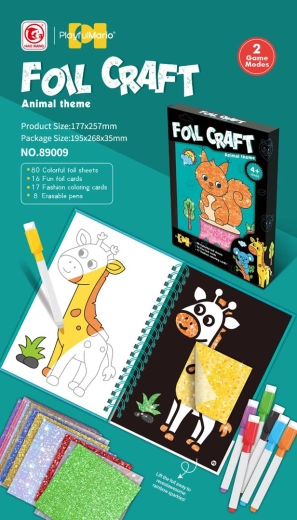 Set creativ 2 în 1 cu mozaic și planșe de colorat cu animăluțe