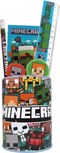 Set de scris Minecraft în suport metalic - 7 buc.