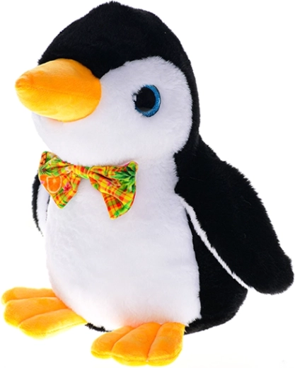 Pinguin de pluș cu papion 20 cm