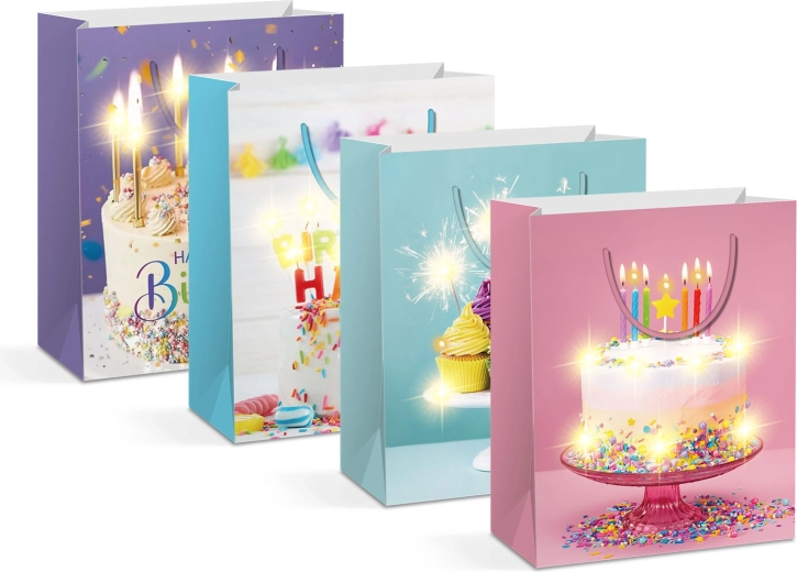 Pungă cadou LED cu iluminare albă caldă - 1 bucată
