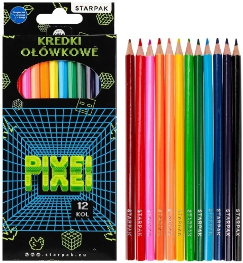 Creioane colorate Game Pixel - 12 culori