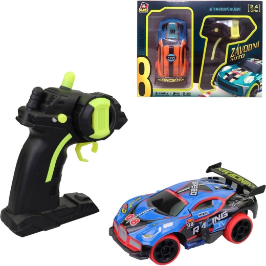 Mașină RC de curse 2,4 GHz 1:32 cu LED, 13 cm