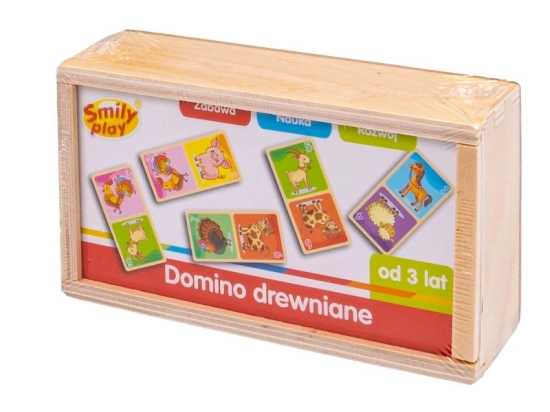 Domino din lemn Jocul de la fermă