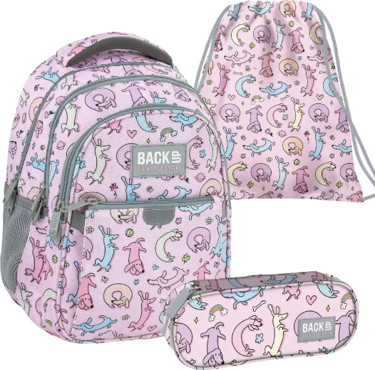 Set școlar BackUP cute dogs 3v1 – rucsac, penar și sac