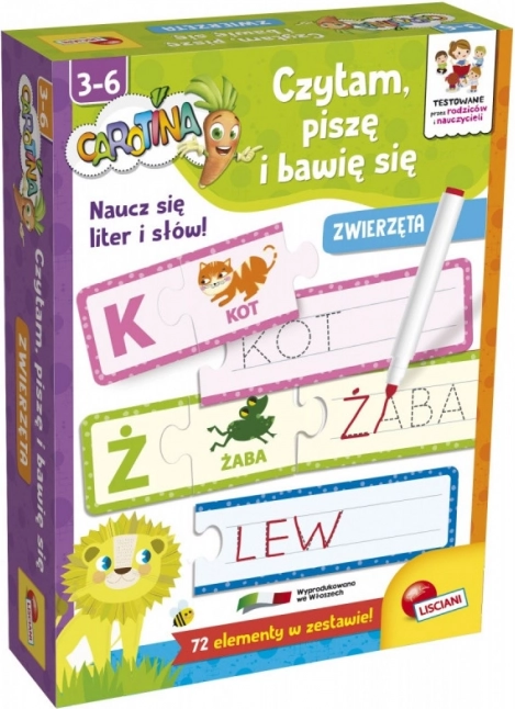 Set educațional Carotina citesc, scriu și mă joc - Animale