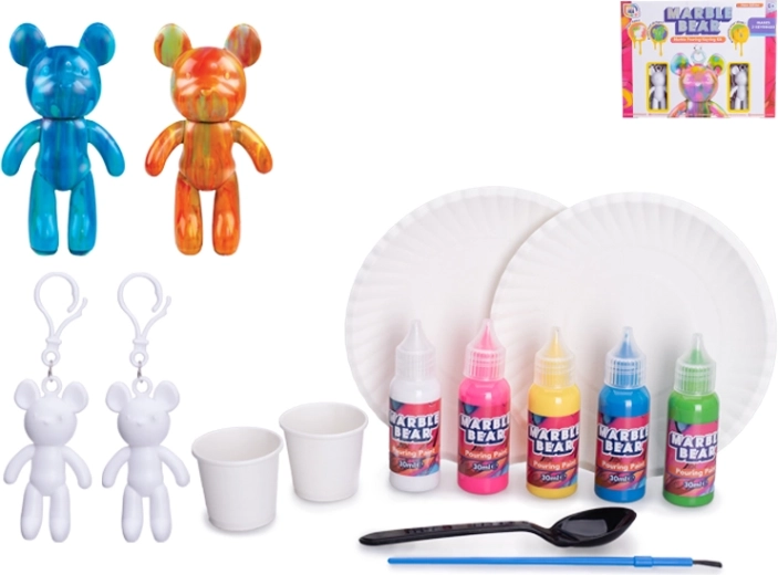 Set creativ brelocuri Ursuleț – 2 buc pentru marmorat