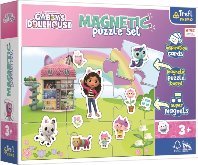 Set de puzzle magnetic Căsuța magică a lui Gabby Trefl