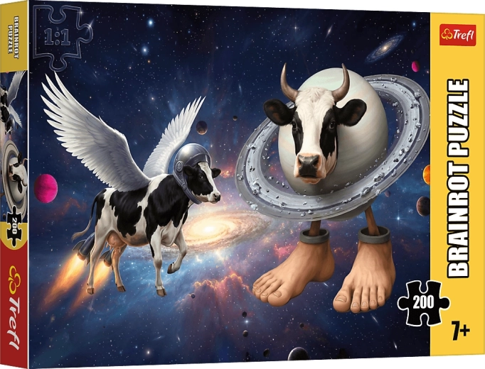 Puzzle Trefl BrainRots: Crazy Cow – 200 de piese