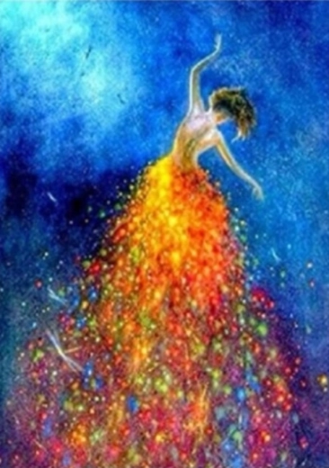 Pictură cu diamante Dansatoarea 30 × 40 cm