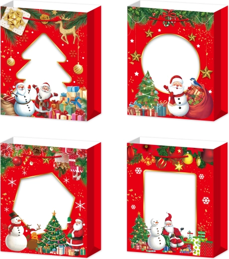 Pungă cadou L – motiv de Crăciun