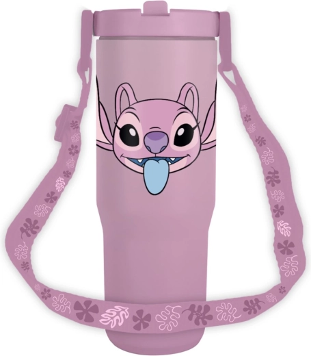 Cană de călătorie cu bretea Lilo și Stitch Angel