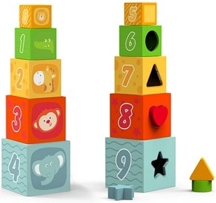 Cuburi de lemn asamblabile BABU