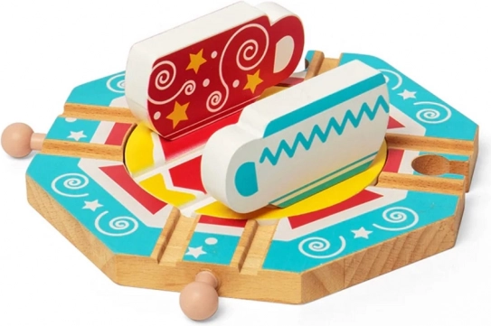Bigjigs Rail Pista Rotativa cu Tema Cești de Ceai