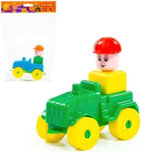 Set de construcție Micul călător tractor 10 piese
