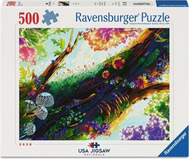 Puzzle Ravensburger USA Jigsaw Nationals: Pădure cu mușchi, 500 de piese