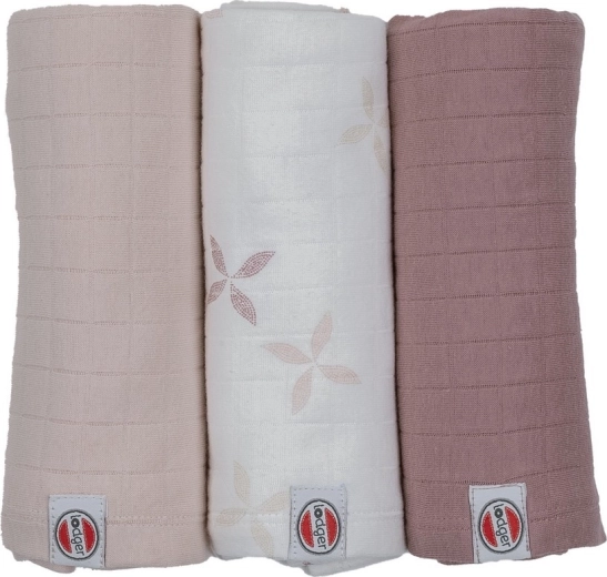 Scutece muselină Lodger swaddler solid matcha 70 × 70 cm (3 buc)
