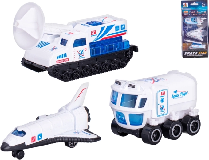 Vehicule spațiale metalice cu mers liber – set 3 buc