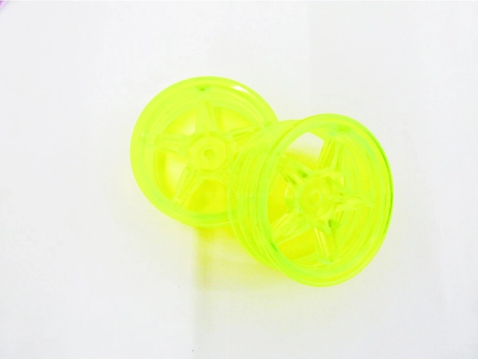 Jantă de roată cu cinci spițe pentru Tamiya 22, în culoare galben neon