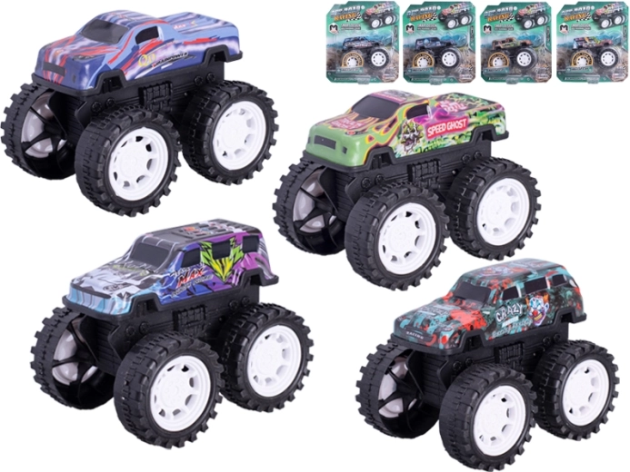 Monster truck metalic 10 cm cu mecanism cu inerție