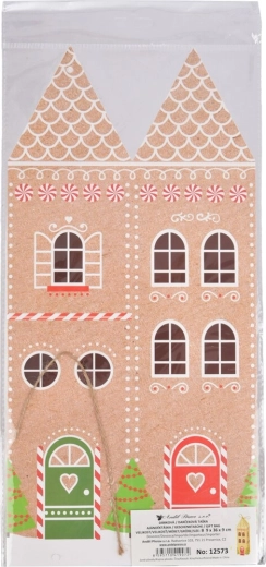 Căsuță cadou din hârtie pentru sticlă cu sclipici 9 × 9 × 36 cm