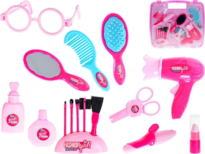 Set de coafor 17 piese în valiză pentru copii