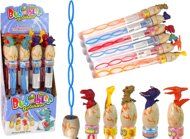 Baloane de săpun cu motiv de dinozauri 34 cm – culori diverse