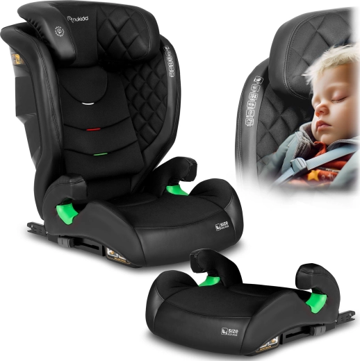 Scaun auto pentru copii Nukido Louis negru 100–150 cm ISOFIX i-Size