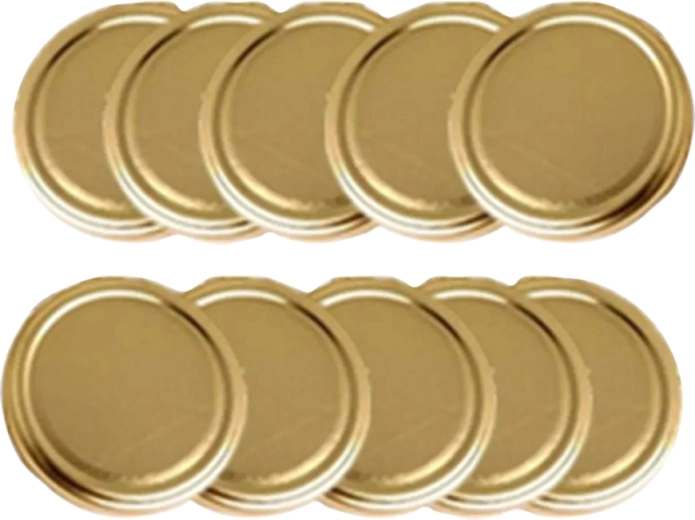 Set de 10 capace aurii fi 66 cu 4 prinderi
