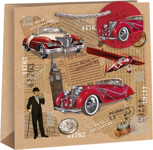 Argus pungă cadou veteran roșu 24 × 24 × 11 cm - 1 bucată