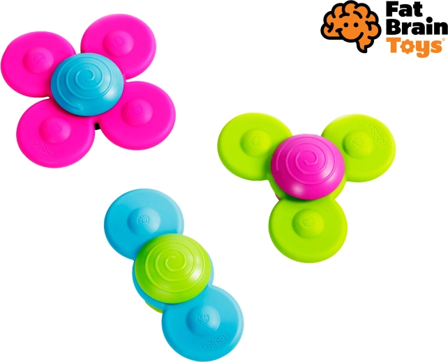 Fidget spinnere WHIRLY SQUIGZ – set 3 buc cu ventuze