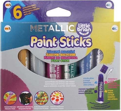 Little Brian bețișoare de pictură – culori metalice