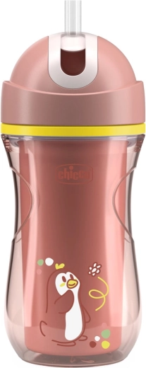 Chicco cană termo sport cu pai, roz (14 m+)