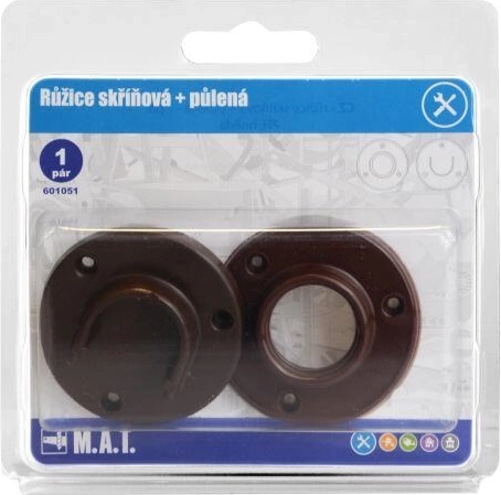 Rozete pentru dulap, întreagă și pe jumătate – maro (1 pereche)