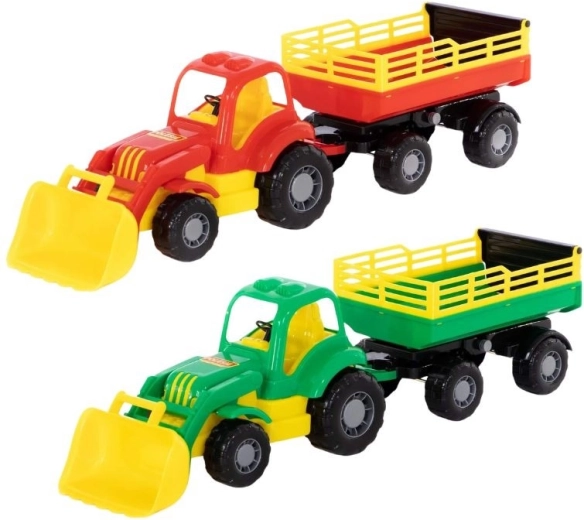 Tractor cu încărcător frontal și remorcă Mighty - 1 bucată