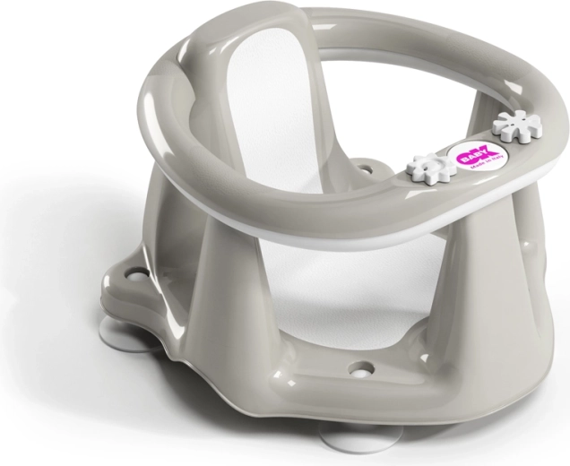 Ok baby scaun de baie pentru cadă Flipper Evolution cu ventuze, gri (6–15 luni)